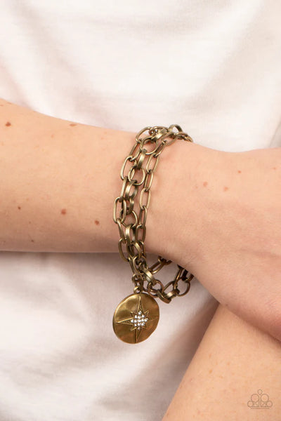 True North Twinkle - Brass Paparazzi Bracelet