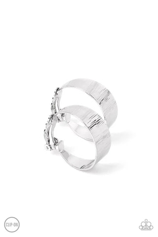 Versatile Velocity - Silver Paparazzi Earrings (PZ-4760)