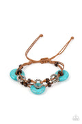 Quarry Quandary - Blue Paparazzi Bracelet (PZ-5308)