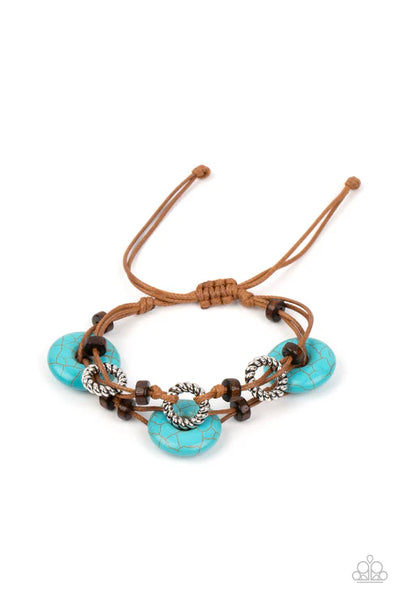 Quarry Quandary - Blue Paparazzi Bracelet (PZ-5308)