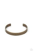 Terra Tread - Brass Mens Bracelet - Paparazzi Accessories (PZ-5306)