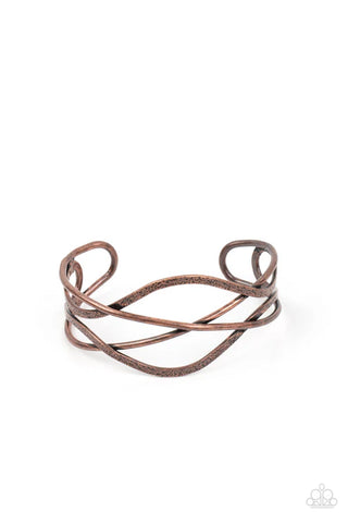 Fierce Fusion - Copper Paparazzi Bracelet (PZ-5664)