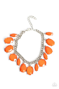 Serendipitous Shimmer - Orange Paparazzi Bracelet (PZ-1157)