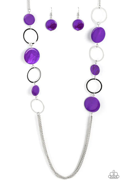 Beach Hub - Purple Paparazzi Necklace (PZ-5174)