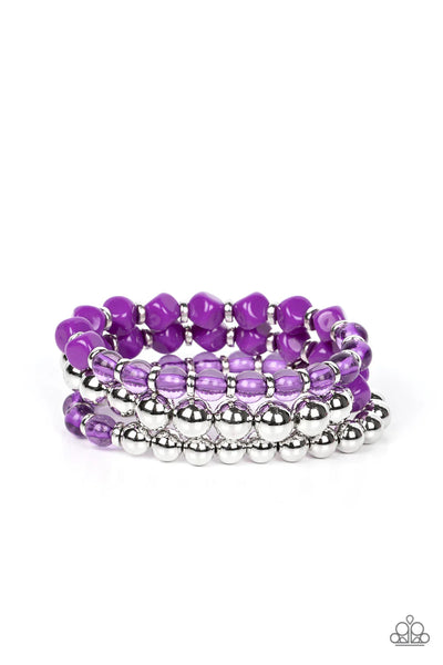 Summer Sabbatical - Purple Bracelet - Paparazzi Accessories (PZ-084)