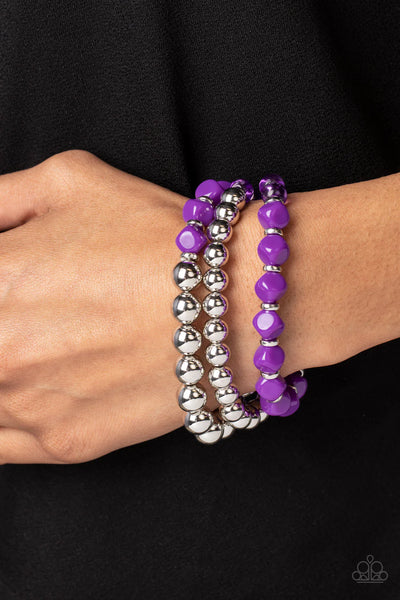 Summer Sabbatical - Purple Bracelet - Paparazzi Accessories (PZ-084)