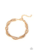 Box Office Bling - Gold Paparazzi Bracelet (PZ-5494)