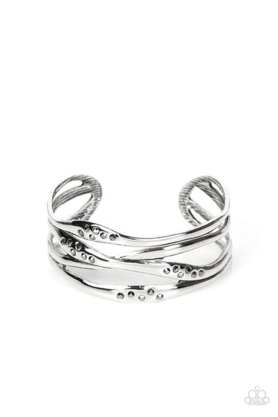 Line It Up - Silver Paparazzi Bracelet (PZ-5710)