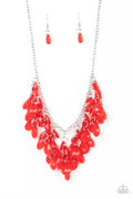 Crystal Cabaret - Red Paparazzi Necklace (PZ-4716)