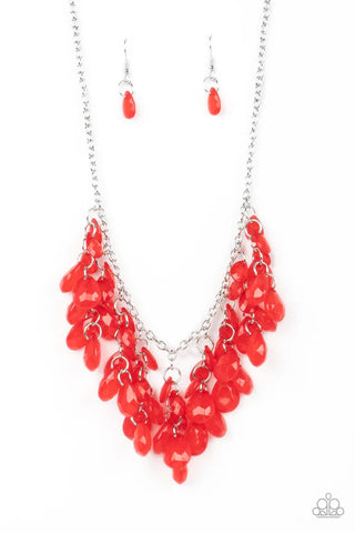 Crystal Cabaret - Red Paparazzi Necklace (PZ-4716)