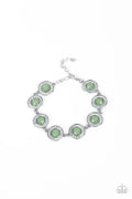 Twinkling Trajectory - Green Paparazzi Bracelet (PZ-5640)