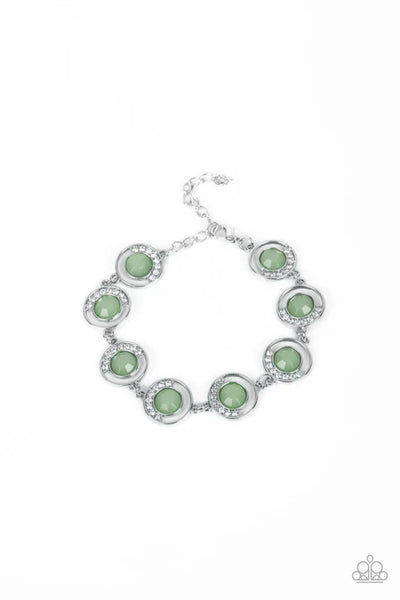 Twinkling Trajectory - Green Paparazzi Bracelet (PZ-5640)