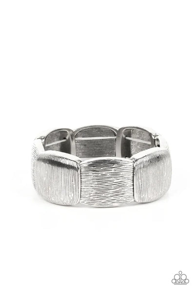 Prairie Block Party - Silver Paparazzi Bracelet (PZ-5482)