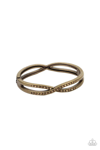 Woven in Wealth - Brass Paparazzi Bracelet (PZ-3682)
