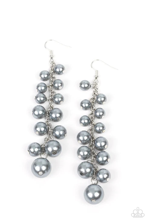 Atlantic Affair - Silver Paparazzi Earrings (PZ-3355)