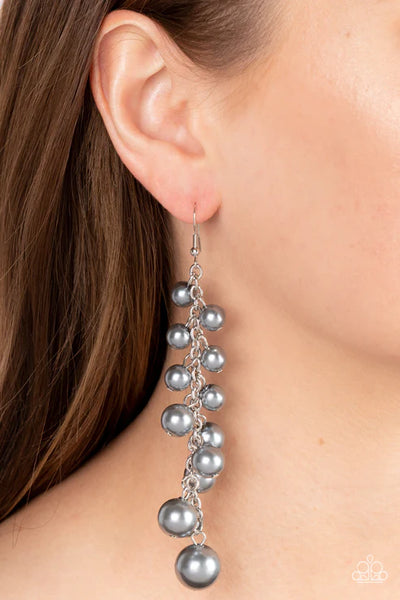 Atlantic Affair - Silver Paparazzi Earrings (PZ-3355)