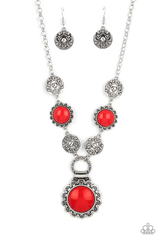 Poppy Persuasion - Red Paparazzi Bracelet (PZ-951)