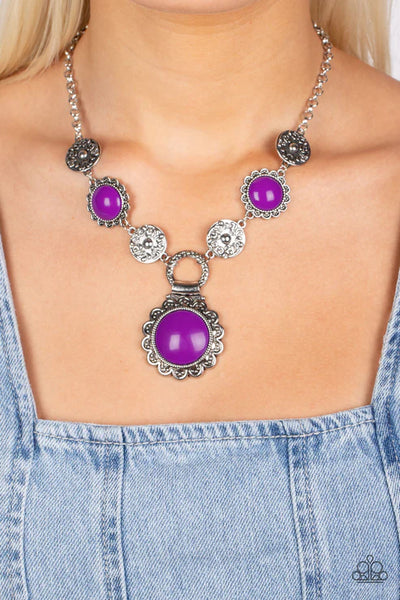 Poppy Persuasion - Purple Paparazzi Purple Necklace