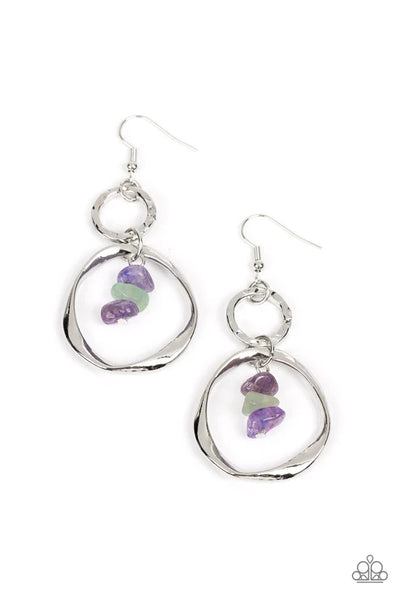 Good-Natured Spirit - Purple Paparazzi Earrings (PZ-5041)