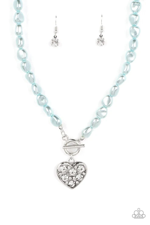 Color Me Smitten - Blue Paparazzi Necklace (PZ-5211)