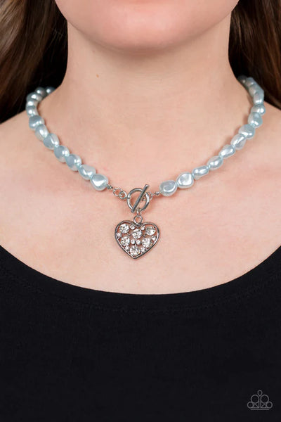 Color Me Smitten - Blue Paparazzi Necklace (PZ-5211)