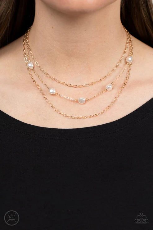 Offshore Oasis - Gold Paparazzi Necklace