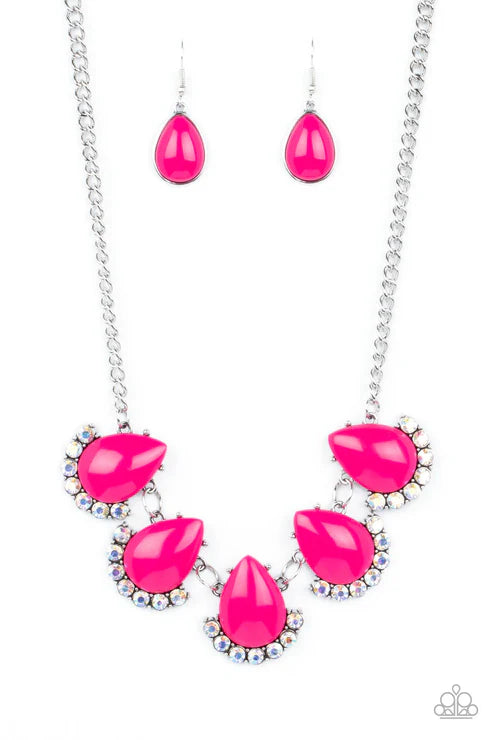 Ethereal Exaggerations - Pink Paparazzi Necklace