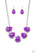 Ethereal Exaggerations - Purple Paparazzi Necklace (PZ-3798)