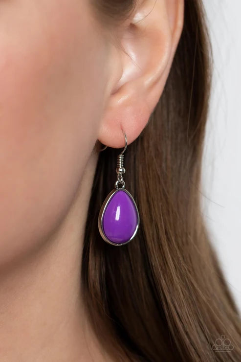 Ethereal Exaggerations - Purple Paparazzi Necklace (PZ-3798)