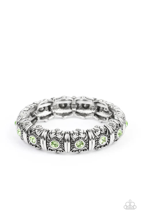 Ageless Glow - Green Paparazzi Bracelet (PZ-5290)