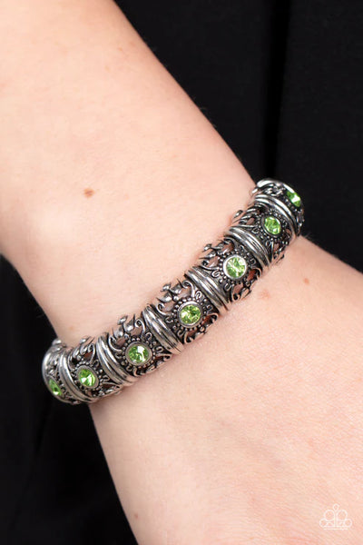 Ageless Glow - Green Paparazzi Bracelet (PZ-5290)