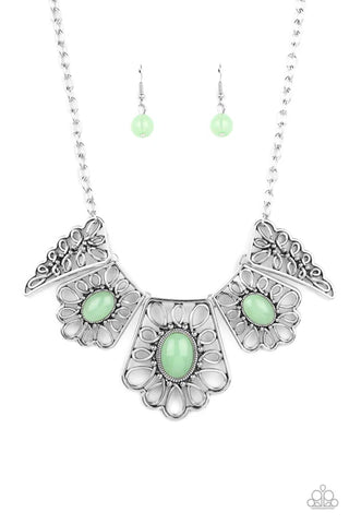 Glimmering Groves - Green Paparazzi Necklace