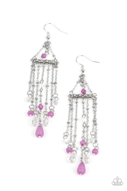 Marina Breeze - Purple Paparazzi Earrings