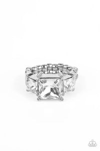Treasured Twinkle - White Paparazzi Ring (T77)