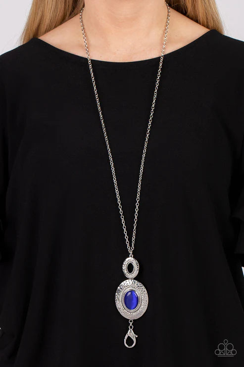 Fairytale Finesse - Blue Paparazzi  Lanyard (PZ-5269)
