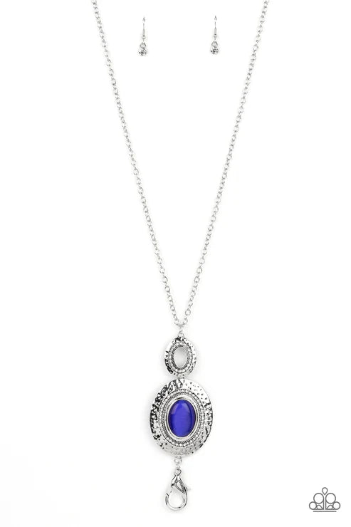 Fairytale Finesse - Blue Paparazzi  Lanyard (PZ-5269)
