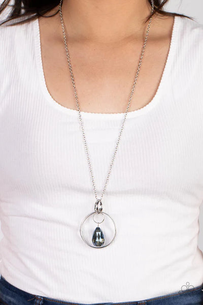 Swinging Shimmer - Blue Paparazzi Necklace (PZ-826)