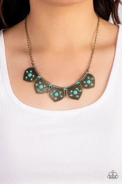 Badlands Basin - Brass Paparazzi Necklace