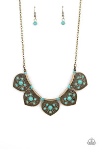 Badlands Basin - Brass Paparazzi Necklace (PZ-4184)