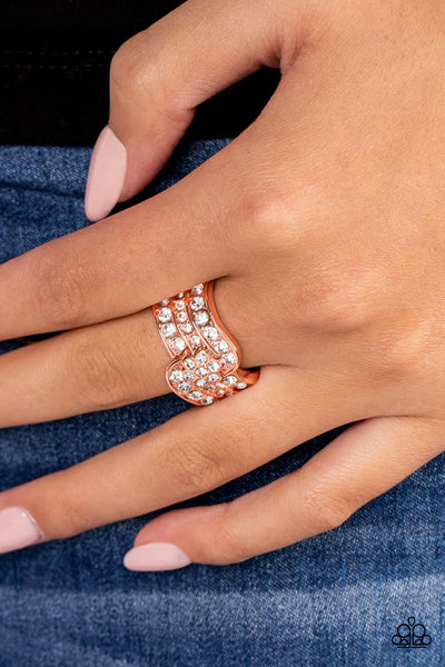 No Flowers Barred - Copper Paparazzi Ring (T101)