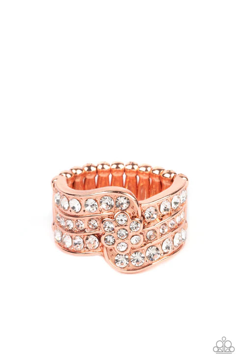 No Flowers Barred - Copper Paparazzi Ring (T101)