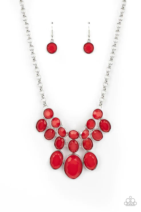 Delectable Daydream - Red Paparazzi Necklace (PZ-5091)