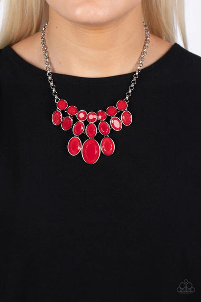 Delectable Daydream - Red Paparazzi Necklace (PZ-5091)