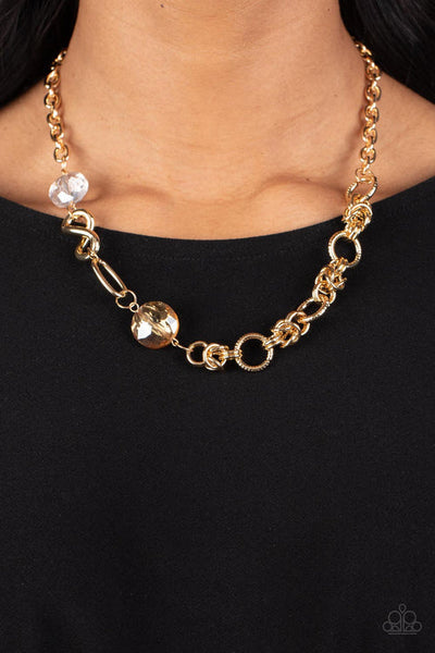 Celestially Celtic - Gold Paparazzi Necklace (PZ-3724)