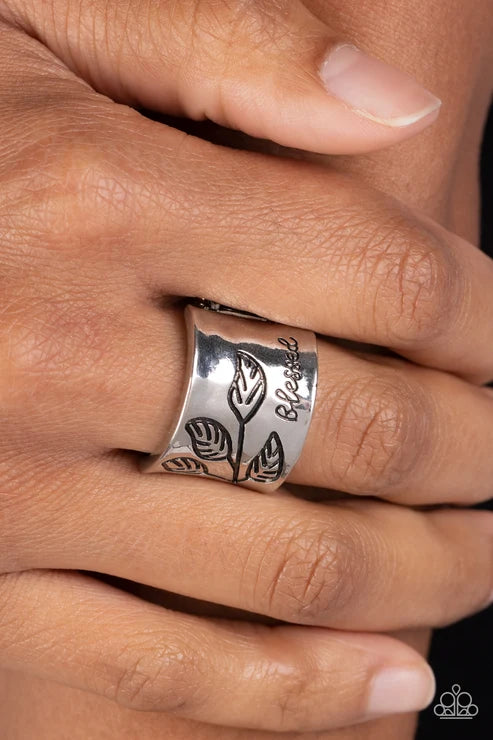 Blessed with Bling - Silver Paparazzi Ring (T68)