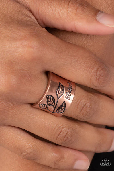 Blessed with Bling - Copper Paparazzi Ring (T25)