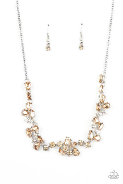 Welcome to the Ice Age - Brown Paparazzi Necklace (PZ-5015)