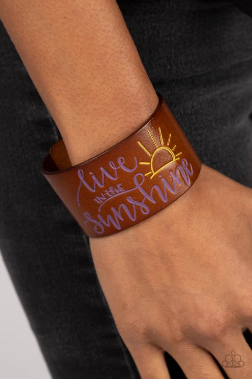 Sunshine Season - Purple Paparazzi Wrap Bracelet (W229)