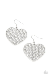 Romantic Reign - White Paparazzi Earrings