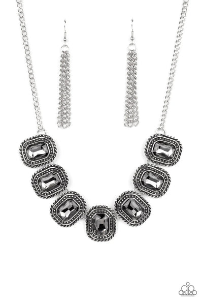 Iced Iron - Silver Necklace - Paparazzi Accessories (PZ-3397)